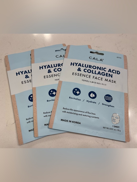 Cala Other - CALA Hyaluronic Acid & Collagen Essence Face Masks - (3) Pack NEW